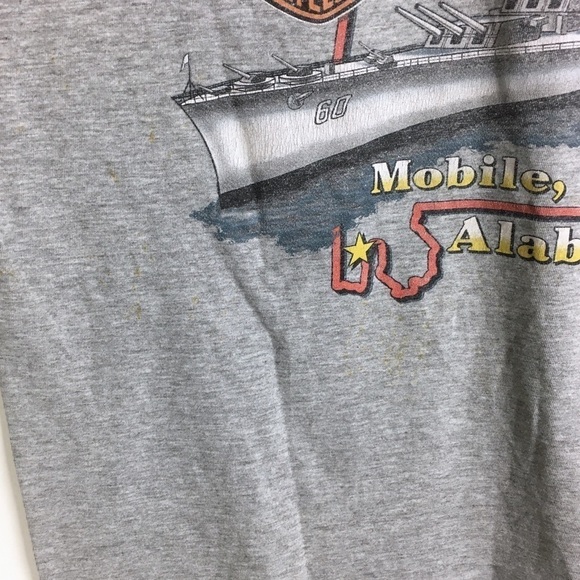 HARLEY DAVIDSON Vintage T Shirt Mobile Bay Alabama Battleship 2002 Y2K Size XL - Picture 13 of 16
